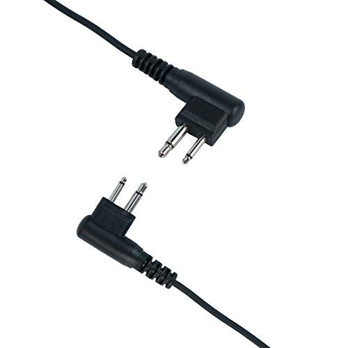 2-Pack D-Shape Earpiece Compatible with Motorola CP200D