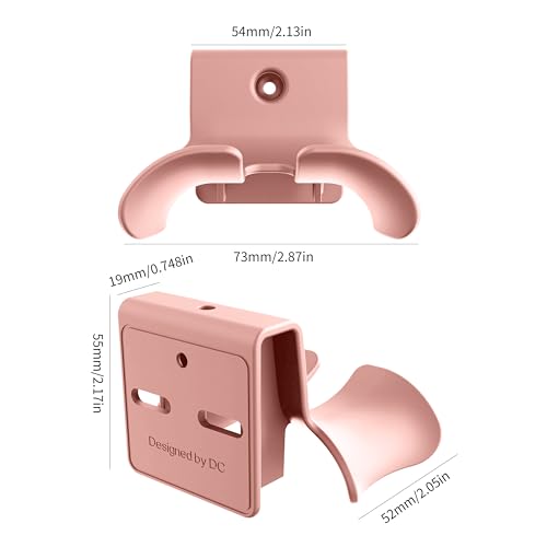 Headphone Wall Mount, Under Desk Headphone Hanger, Controller Holder, Gamepad Controller Holder, Adhesive/Screws, Universal Hanger Hook (Pink) - color: pink