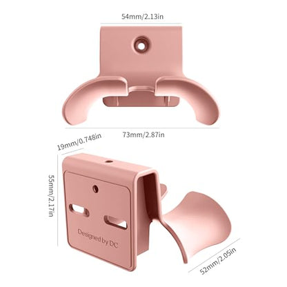 Headphone Wall Mount, Under Desk Headphone Hanger, Controller Holder, Gamepad Controller Holder, Adhesive/Screws, Universal Hanger Hook (Pink) - color: pink