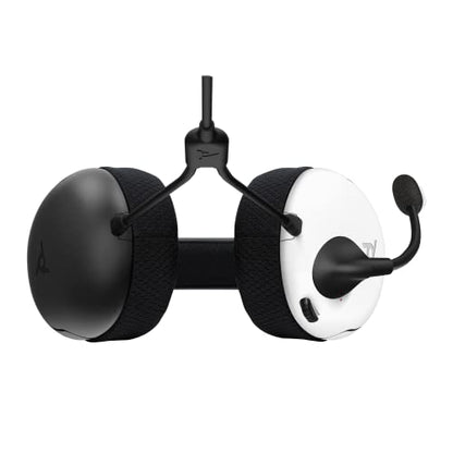 PDP Gaming AIRLITE Stereo Headset with Mic for Nintendo Switch/Switch Lite/OLED - Wired Power Noise Cancelling Microphone, Lightweight, Soft Comfort On Ear Headphones (Black & White) - color: Black & White
