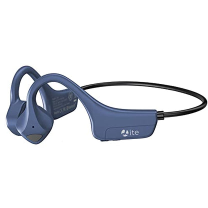 Bluetooth Headphones Waterproof Bone Conduction Headset Open Ear Earphones Blue Headset with mic, Bluetooth Headset with mic - color: Blue