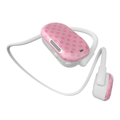Purity Air Open Ear Headphones - True Air Conduction Wireless Bluetooth Open Ear Earbuds with Dual Mic for iPhone/Android - Secured Long Wearing Comfort, Sports Sweat Resistant (BMDS158) - color: Bubblegum Dots