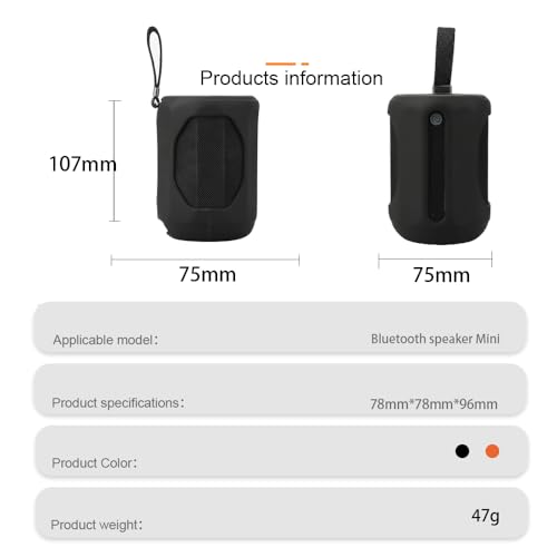 Protective Case for Xiaomi Mini Bluetooth Speaker, Silicone Skin Cover Soft Fitted Protective Sleeve Portable Audio Case Drop-Proof for Xiaomi Mini Speaker (Black) - color: Black