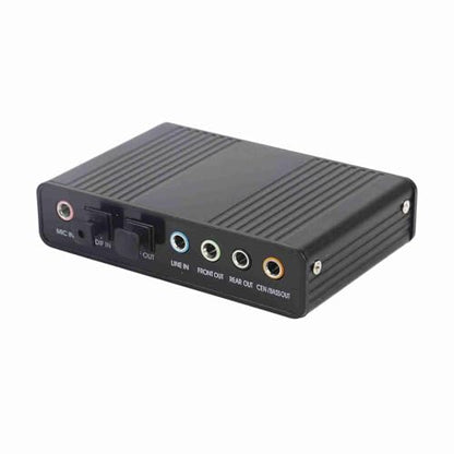 Dioche 5.1 Extern6 Channel USB Sound Card, External Digital Optical SPDIF Audio Adapter for PC & Laptop, Plug and Play, 5.1 Channel with HighEnd Chip for Singing, Music, Games