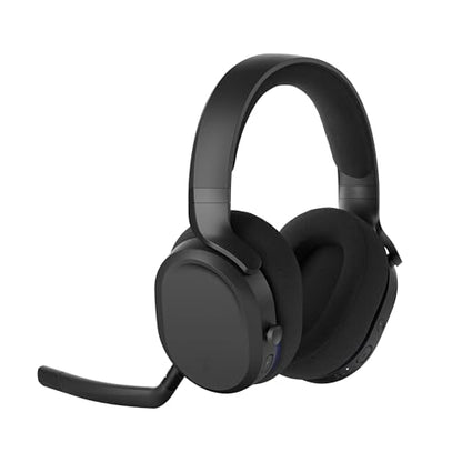 Fractal Design Scape Dark - Wireless PC Gaming Headset - Detachable Flip-to-Mute Microphone with Noise Cancellation - Battery Life Up to 40 Hours - Configurable Ambient Lighting - Black - color: Dark