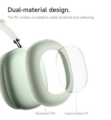 SURITCH for AirPods Max Case Cover, TPU Anti-Scratch Ear Cups Cover for Apple AirPods Max - Cyan - color: Cyan