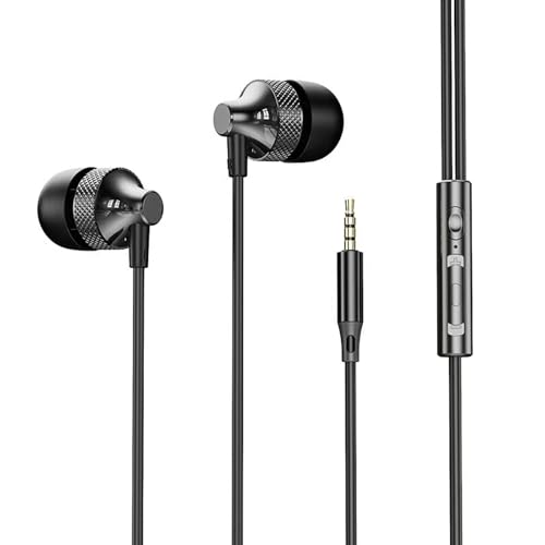 Pro Gaming Earphones with Built-in Microphone, 3.5mm & USB-C Options, 10mm Dynamic Driver for Spatial Audio, Smart in-Line Control, Secure Fit for PC, PS5, Xbox, Switch & Mobile - color: Black, style: 3.5mm