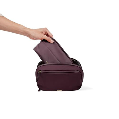 Orbitkey 2-in-1 Tech Accessory Pouch - Plum | Detachable Slim Sleeve | Organizes Cables & Chargers | Water-Resistant Fabric | Travel Ready - color: Plum