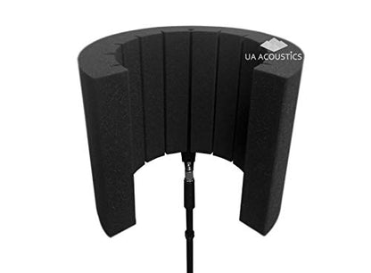 Reflection Filter Portable Microphone Vocal Booth/Pro audio Isolation Shield «Airscreen Filter», Acoustic Foam Microphone Screen
