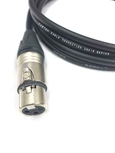 Custom Cable Connection 10 Foot Canare L-4E6S Star Quad 3-Pin XLR Female to 1/4" (6.35mm) TRS Balanced Microphone/Audio Cable - size: 10 Foot, style: XLR Female to 1/4"