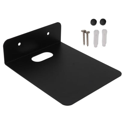 HERCHR Floating Metal Wall Mount Shelf, Aluminum Alloy Router Bracket for Projector,TV Cable Box, Router, Speaker, Sound Bar, Camera, Gaming, Decor Display (S)