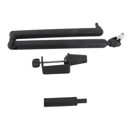 Microphone Boom Arm Low Profile Adjustable Stick Microphone Arm Stand with Desk Mount Clamp Screw Adapter Cable Management Metal Mic Boom Arm for Podcast Streaming Gaming Studio