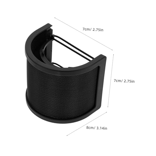 Abaodam U-shaped Double Layer Microphone Windscreen Shield for Professional Studio Recording Noise Reduction Easy to Clean Versatile for Live Streaming and Voice Recognition