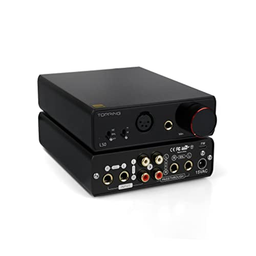 AOSHIDA Topping L50 NFCA Balanced Headphone Amplifier with 3500mW×3500mW, TRS/RCA to 6.35mm/4-Pin-XLR Amp for IEMs Headphones (Black)
