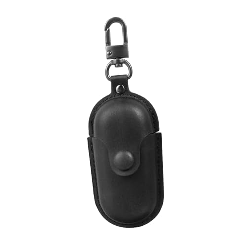 Waterproof Earphone Case for Earbuds, Anti-Lost Portable Earbud Holder with Scratch-Proof, Dustproof Chic Cover in Crazy Horse Black for Travel and Daily Use