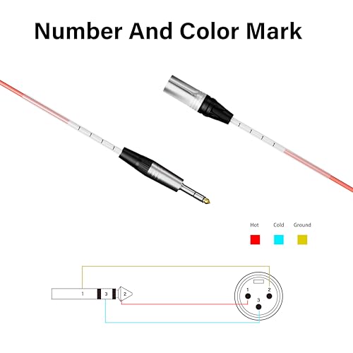 PRORECK 6.1m(20피트) 스네이크 케이블, 4채널 차폐 오디오 케이블 0.6cm(1/4인치) TRS to XLR 수, 전문 무대, 스튜디오 및 라이브를 위한 컬러 마크 커넥터 포함(PR-TRS/XLR-4 x 20M) - style: 4채널 6.1m(20피트)