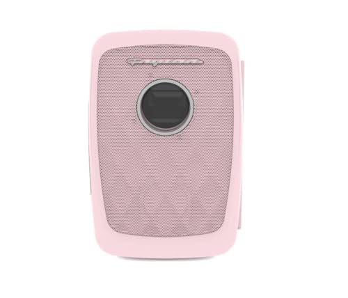 Frigidaire Pink Mini Personal Fridge Cooler, 1 Gal Capacity fits Six Cans, Includes Plugs for Home Outlet & DC Charger, BUILT IN BLUETOOTH SPEAKER - color: Pink
