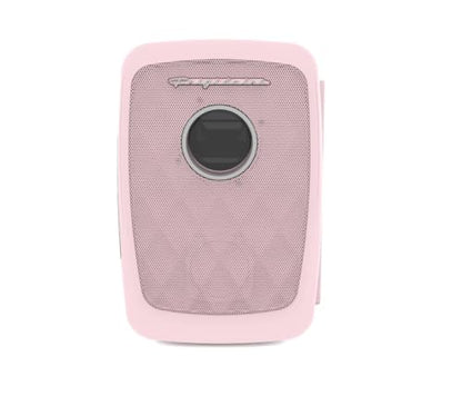 Frigidaire Pink Mini Personal Fridge Cooler, 1 Gal Capacity fits Six Cans, Includes Plugs for Home Outlet & DC Charger, BUILT IN BLUETOOTH SPEAKER - color: Pink
