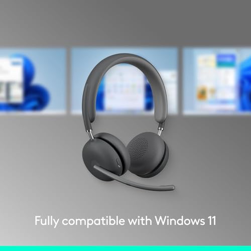 Logitech Zone 950 Premium Noise Canceling Headset Hybrid ANC - Graphite | Premium noise canceling, hybrid ANC, USB-C, USB-A, certified for Zoom, Google Meet, Google Voice, Fast Pair