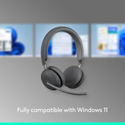 Logitech Zone 950 Premium Noise Canceling Headset Hybrid ANC - Graphite | Premium noise canceling, hybrid ANC, USB-C, USB-A, certified for Zoom, Google Meet, Google Voice, Fast Pair