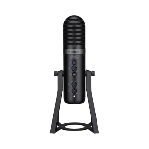Yamaha AG01 Black USB microphone with integrated high-performance mixer and Steinberg Software Suite - color: Black, style: AG01