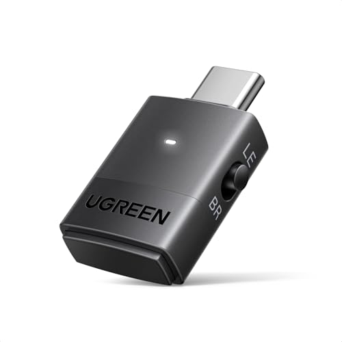 UGREEN USB-C Bluetooth Adapter for PS5 / PC with LE Audio, aptX Adaptive | HD/aptX/SBC, Bluetooth 6.0 Transmitter, Dual Pairing & One-to-Many Broadcast for Wireless Headphones