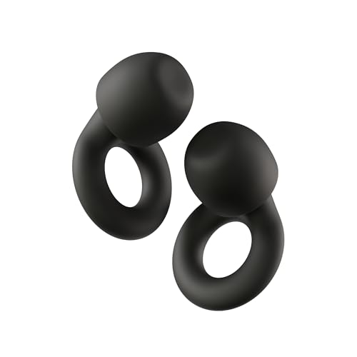 Loop Quiet 2 Ear Plugs - Ultra-Comfy Reusable Hearing Protection for Sleep | 24dB SNR noise reduction. Flexible, customizable fit. Reusable & washable. For deep focus, travel, noise sensitivity - color: Black