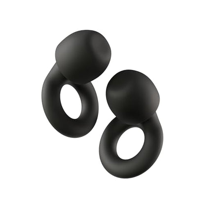 Loop Quiet 2 Ear Plugs - Ultra-Comfy Reusable Hearing Protection for Sleep | 24dB SNR noise reduction. Flexible, customizable fit. Reusable & washable. For deep focus, travel, noise sensitivity - color: Black