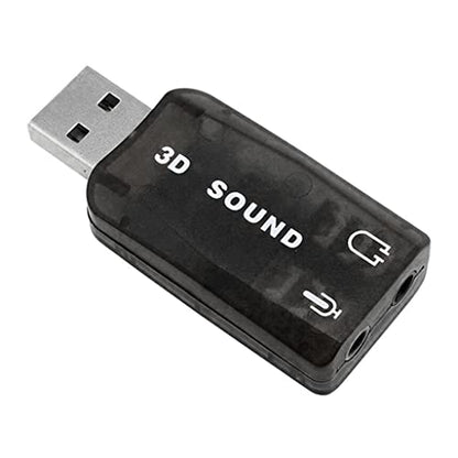 USB to 3.5mm Adapter USB 2.0 to Aux Mic Headphone External 3D Sound Card HFR8103 Chip for PC