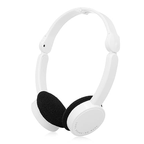 3.5mm Wired Overear Headphones – Lightweight Foldable Sports Headset with HighQuality Sound, Perfect for Kids & Adults | Compatible with MP3, Smartphones, and Laptops (White) - color: White
