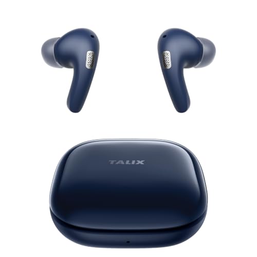TALIX T30 Noise Cancelling Earbuds with Phone Stand, Punchy Bass, 4-Mic, True Wireless Bluetooth 6.0 in Ear Headphones, 28H Playtime, IPX4 (Blue) - color: Blue