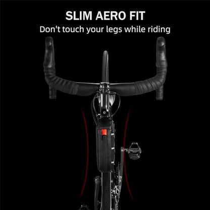 ROCKBROS Top Tube Bike Bag Narrow Slim Design Lightweight Portable | Adjustable Straps,2 Inner Net Pockets,Elastic Rope,Reflective, Compatible with iPhone 14/13/12 Pro Galaxy S22/S21,Road MTB - color: STYLE 1