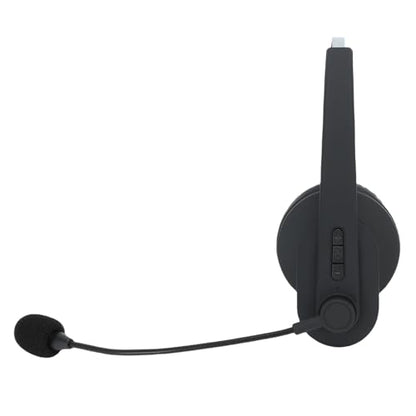 AMONIDA Trucker Bluetooth Headset, Single Ear Wireless Headphone with Noise Cancelling Microphone, USB Dongle Mute Key Headset, 50Hrs Talk Time for Truck Drivers