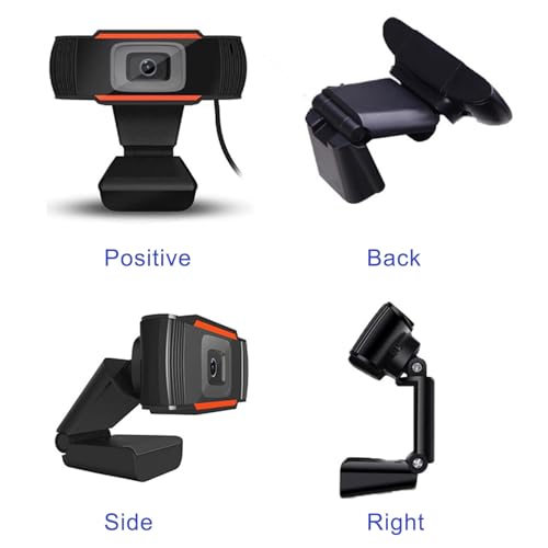 480P HD Webcam for PC with Microphone, Web Camera for Desktop/Laptop/Monitor/Mac, Autofocus USB Computer Camera for Zoom/Skype/Teams/Video Calling/Meeting/Streaming