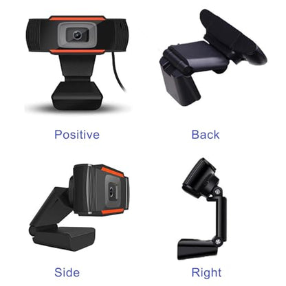 480P HD Webcam for PC with Microphone, Web Camera for Desktop/Laptop/Monitor/Mac, Autofocus USB Computer Camera for Zoom/Skype/Teams/Video Calling/Meeting/Streaming
