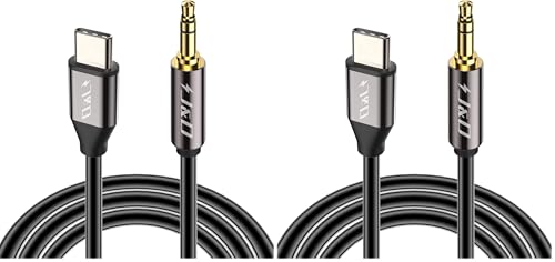 J&D USB C to 3.5mm 1/8 inch Audio Aux Cable, USB Type C to Standard 3.5mm 1/8 inch TRS Male Car Aux Adapter Cable Compatible with iPhone 16/17 Series, 3.3 Feet (Pack of 2) - size: 3.3 Feet (Pack of 2)