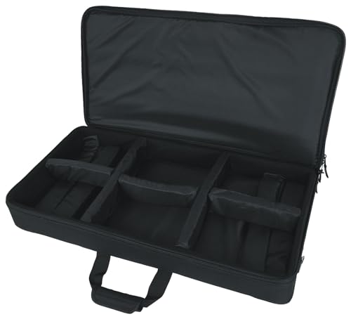 Rockville DC27 Padded 27" DJ Controller Mobile Producer Backpack Bag | 7 Adjustable Foam Dividers, Water-Resistant Shell, 15" Laptop Slot, YKK Zippers, Shoulder Strap, Carry Handles - size: 27"