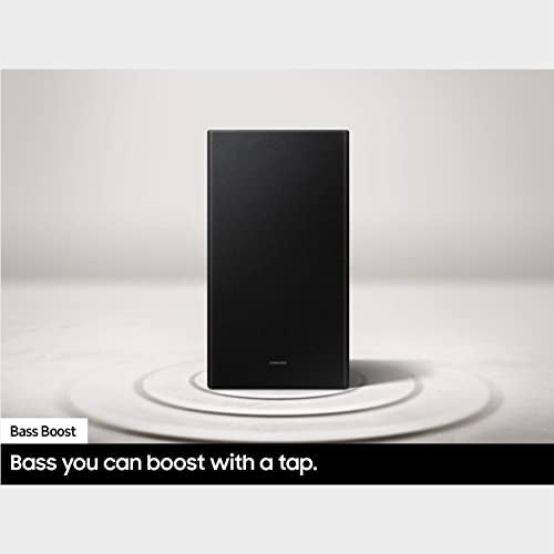 Samsung HW-C450 2.1ch Soundbar w/DTS Virtual X, Subwoofer Included, Bass Boost, Adaptive Sound Lite, Game Mode, Bluetooth, Wireless Surround Sound Compatible - style: HW-C450