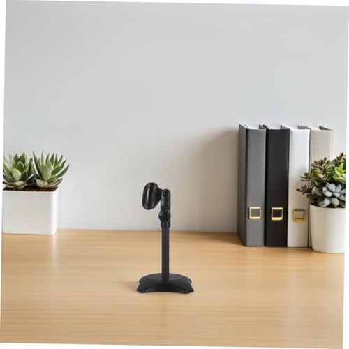 Adjustable Mic Stand for Desk round Base, Stable Abs and Iron Construction, Compact Desktop Mic Holder Suitable for Microphones in Meetings and Lectures