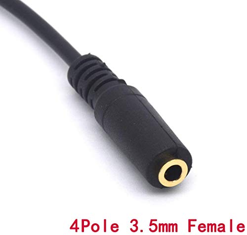 2.5mm Male to 3.5mm Female Cable Headphone Audio Converter | 4 Poles Stereo Adapter(20cm)