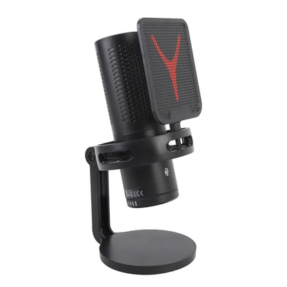 Jiawu USB Microphone, Quick Mute Noise Cancellation RGB Lights Gaming Microphone, Podcast with Popfilter Shock Mount for Gaming Streaming Podcasts