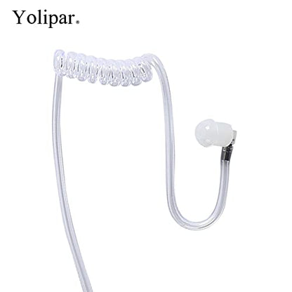 10 PCS UV-5R Earpiece Surveillance Kit Compatible with BTECH, Retevis RT21 RT22, Kenwood, Arcshell AR-5 Walkie Talkie Radio with PTT Mic Tansparent Acoustic Tube Headset - color: for Baofeng radio, size: 10 PCS