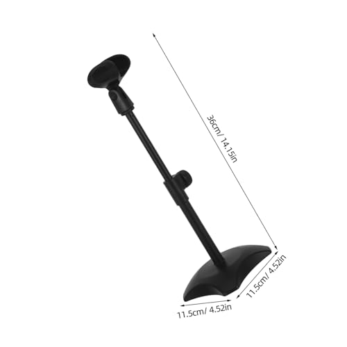 TOYANDONA Adjustable Desktop Microphone Stand round Base for Desk Setups and Professional Studios, Height Adjustable Mic Holder Compatible with Heavyweight Microphones, Sturdy Abs