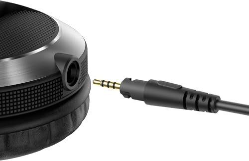 Pioneer DJ HDJ-X7 Professional Over-Ear DJ Headphones - Silver Bundle with Case, Stand, and Austin Bazaar Polishing Cloth - color: HDJ-X7, style: Silver