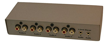 Technolink TC-716 6-Port Stereo Source Selector; Black or Silver, Your Choice (Silver) - color: SILVER