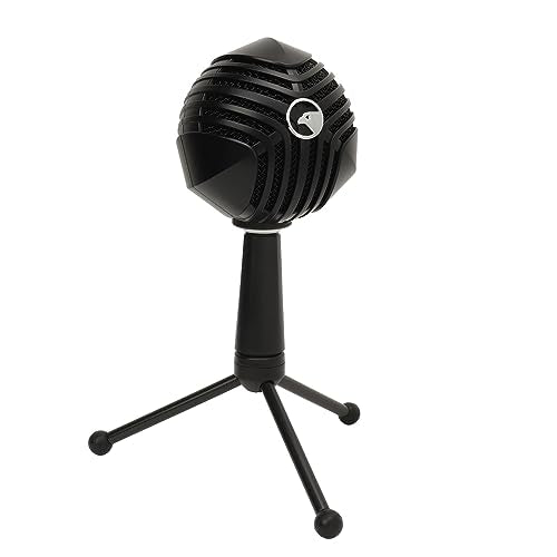 Vikye Podcast PC Microphone with USB Transmission with 360 Degree Rotation, Multiple Pickup Modes, Noise Cancelling, Simple Operation, Driverless Plug and Play