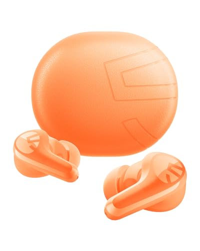 SoundPEATS C30 - True Wireless Earbuds - Bluetooth Headphones 6.0 - Orange | Hybrid ANC LDAC Hi-Res Audio 52H Playtime -52dB Adaptive Noise Cancelling 6-Mic Clear Call 12mm Driver Multi-Point IP54 - color: Orange