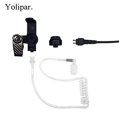 2-Pin 2-Wire Baofeng UV-5R Earpiece Surveillance Kit Compatible with BTECH Retc15/Retevis RT21 RT22 Kenwood Arcshell AR-5 Walkie Talkie Radio with Big PTT Mic Tansparent Acoustic Tube Headset - color: for Baofeng radio, size: 1 PCS
