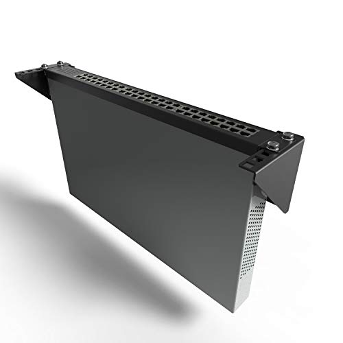 2U Steel Wall Mountable Simple Vertical Network Equipment Rack | Horizontal Under Desk Bracket for 19" Standard Network, AV, Studio Equipment Including Hardware for Assembly(2U) - size: 2U