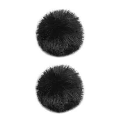 LEFXMOPHY 2-Pack Black Windscreen for Hollyland Lark M2 Wind Screen Furry Deadcat Cover - color: BLACK